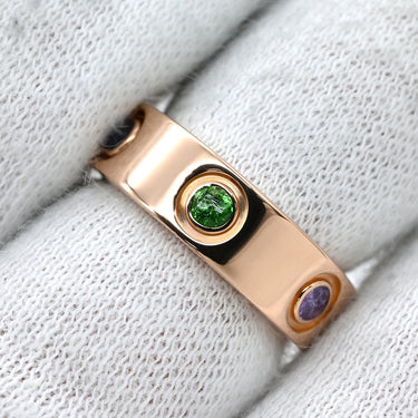 カルティエ Cartier ラブリング マルチカラーストーン B4087853 ピンクゴールドXマルチカラー K18PG マルチストーン #53(JP13) リング 指輪 750 RG 18K 18金 6号