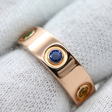 カルティエ Cartier ラブリング マルチカラーストーン B4087853 ピンクゴールドXマルチカラー K18PG マルチストーン #53(JP13) リング 指輪 750 RG 18K 18金 6号