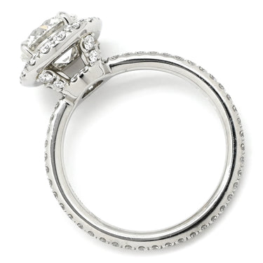 ハリーウィンストン Harry Winston ラウンドカット マイクロパヴェ ダイヤ プラチナシルバー Pt950 ダイヤモンド リング 指輪 5.5号