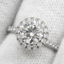 ハリーウィンストン Harry Winston ラウンドカット マイクロパヴェ ダイヤ プラチナシルバー Pt950 ダイヤモンド リング 指輪 5.5号