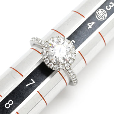 ハリーウィンストン Harry Winston ラウンドカット マイクロパヴェ ダイヤ プラチナシルバー Pt950 ダイヤモンド リング 指輪 5.5号