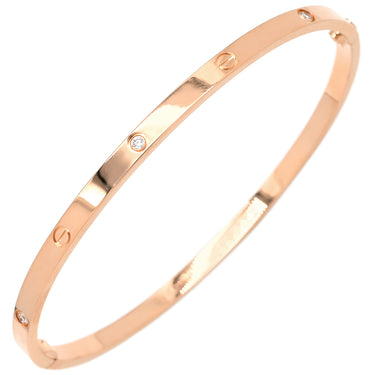 カルティエ Cartier LOVE ラブブレス SM B6047620 ピンクゴールド K18PG ダイヤモンド #20 ブレスレット Au750 18K バングル クロージャー1つ 片開き ハーフダイヤ 6P 6粒