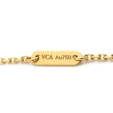 ヴァンクリーフアーペル Van Cleef & Arpels スウィート アルハンブラ ペンダント パールホワイト×イエローゴールド K18YG マザーオブパール ネックレス 白 シェル Au750 18K