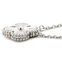 ヴァンクリーフアーペル Van Cleef & Arpels ヴィンテージ アルハンブラ VCARFP9XG00 ホワイトゴールド K18WG ネックレス ギヨシェ Au750