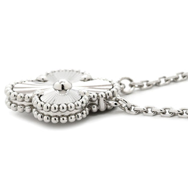 ヴァンクリーフアーペル Van Cleef & Arpels ヴィンテージ アルハンブラ VCARFP9XG00 ホワイトゴールド K18WG ネックレス ギヨシェ Au750