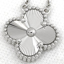 ヴァンクリーフアーペル Van Cleef & Arpels ヴィンテージ アルハンブラ VCARFP9XG00 ホワイトゴールド K18WG ネックレス ギヨシェ Au750