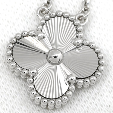 ヴァンクリーフアーペル Van Cleef & Arpels ヴィンテージ アルハンブラ VCARFP9XG00 ホワイトゴールド K18WG ネックレス ギヨシェ Au750
