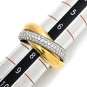 カルティエ Cartier トリニティ セミパヴェ ダイヤ ホワイトゴールド×イエローゴールド×ピンクゴールド K18WG K18YG K18PG ダイヤモンド #48(JP8) リング 指輪 3カラー 3連リング 18K 750 7.5号
