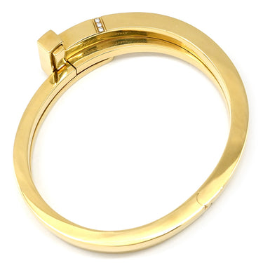 ティファニー Tiffany & Co Tスクエア ラップ イエローゴールド K18YG ダイヤモンド ブレスレット バングル 750 18K YG ダイヤ