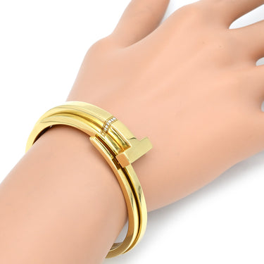 ティファニー Tiffany & Co Tスクエア ラップ イエローゴールド K18YG ダイヤモンド ブレスレット バングル 750 18K YG ダイヤ