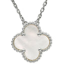 ヴァンクリーフアーペル Van Cleef & Arpels ヴィンテージ アルハンブラ VCARF48700 パールホワイト×ホワイトゴールド K18WG ホワイトマザーオブパール ネックレス シェル