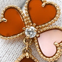 ヴァンクリーフアーペル Van Cleef & Arpels スウィートハート エフイヤージュ ローズゴールド K18PG ダイヤモンド カーネリアン #48(JP8) リング 指輪 ピンクゴールド ダイヤ 7号