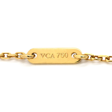 ヴァンクリーフアーペル Van Cleef & Arpels スウィート アルハンブラ ペンダント パールホワイト×イエローゴールド K18YG マザーオブパール ネックレス 白 シェル Au750 18K