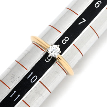 ティファニー Tiffany & Co ソリティア ダイヤモンド ピンクゴールド K18PG Pt950 ダイヤモンド リング 指輪 T＆Co. K18PG×Pt950 1P 1石 立爪 0.19ct エンゲージ 9号