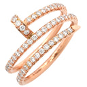 カルティエ Cartier ジュストアンクル ダブル セミパヴェ B4210900 ピンクゴールド K18PG ダイヤモンド #53(JP13) リング 指輪 ダイヤ 18K 750 PG 13号