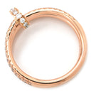 カルティエ Cartier ジュストアンクル ダブル セミパヴェ B4210900 ピンクゴールド K18PG ダイヤモンド #53(JP13) リング 指輪 ダイヤ 18K 750 PG 13号