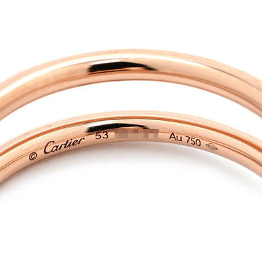 カルティエ Cartier ジュストアンクル ダブル セミパヴェ B4210900 ピンクゴールド K18PG ダイヤモンド #53(JP13) リング 指輪 ダイヤ 18K 750 PG 13号
