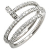 カルティエ Cartier ジュストアンクル ダブル ダイヤ ホワイトゴールド K18WG ダイヤモンド #51(JP11) リング 指輪 18K 750 WG 11号