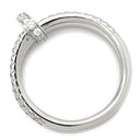 カルティエ Cartier ジュストアンクル ダブル ダイヤ ホワイトゴールド K18WG ダイヤモンド #51(JP11) リング 指輪 18K 750 WG 11号