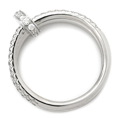 カルティエ Cartier ジュストアンクル ダブル ダイヤ ホワイトゴールド K18WG ダイヤモンド #51(JP11) リング 指輪 18K 750 WG 11号