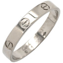 カルティエ Cartier ミニ ラブリング ホワイトゴールド K18WG #63 リング 指輪 LOVE Ring 750 22.5号