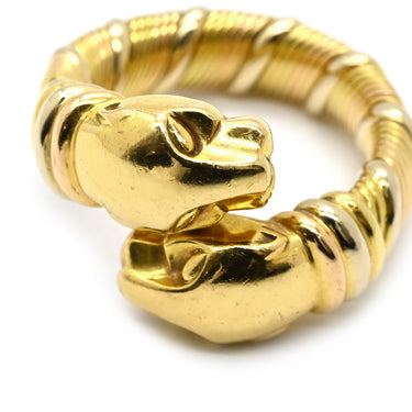 カルティエ Cartier クーガー イエローゴールド×ピンクゴールド×ホワイトゴールド K18YG K18PG K18WG #48 リング 指輪 パンサー ツイン Au750 18K 18金 3カラー 6.5号