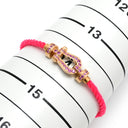 フレッド FRED フォース10 MM ピンクゴールド×ピンク K18PG ダイヤモンド ピンクサファイア ステンレスケーブル #14 ブレスレット ダイヤ Au750 18K 18金 ピンクサファイア ミディアムモデル