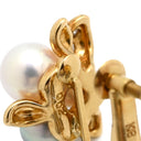 TASAKI TASAKI パールイヤリング イエローゴールド K18YG ダイヤモンド パール イヤリング 750YG Au750 ダイヤ 0.02ct グレーパール×ピンクパール スクリュー