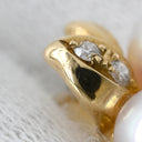 TASAKI TASAKI パールイヤリング イエローゴールド K18YG ダイヤモンド パール イヤリング 750YG Au750 ダイヤ 0.02ct グレーパール×ピンクパール スクリュー