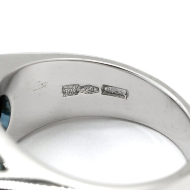 ブルガリ BVLGARI トロンケット ホワイトゴールド K18WG ブルートパーズ リング 指輪 750 18金 WG ブルートパーズ 青 ライトブルー 9号