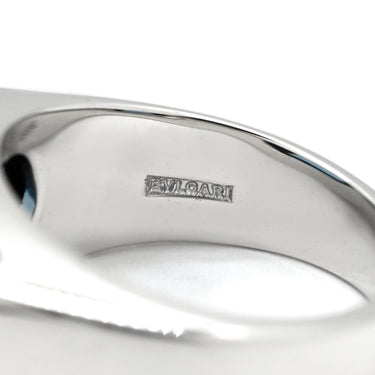 ブルガリ BVLGARI トロンケット ホワイトゴールド K18WG ブルートパーズ リング 指輪 750 18金 WG ブルートパーズ 青 ライトブルー 9号