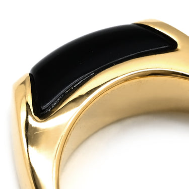 ブルガリ BVLGARI トロンケット イエローゴールド×ブラック K18YG オニキス チャーム 黒 Au750 18K 18金 オニキス キーホルダー リングモチーフ