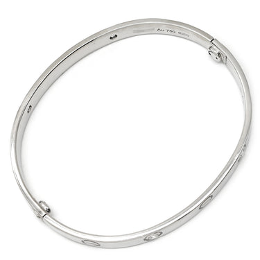 カルティエ Cartier LOVE ラブブレス 旧型 ハーフダイヤ ホワイトゴールド K18WG ダイヤモンド #17 ブレスレット 4Pダイヤ 750WG 18K 18金 ドライバーなし