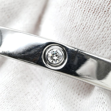 カルティエ Cartier LOVE ラブブレス 旧型 ハーフダイヤ ホワイトゴールド K18WG ダイヤモンド #17 ブレスレット 4Pダイヤ 750WG 18K 18金 ドライバーなし