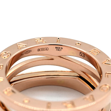 ブルガリ BVLGARI ビーゼロワン B-zero1 レジェンド 3バンドリング ピンクゴールド K18PG #53 リング 指輪 750 18金 PG 12.5号
