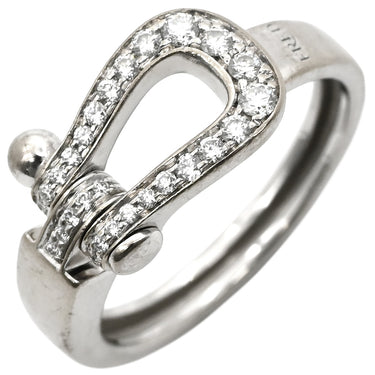 フレッド FRED フォース10 ホワイトゴールド K18WG ダイヤモンド #49 リング 指輪 FRED ホースシュー パヴェダイヤ Au750 18K WG 8号