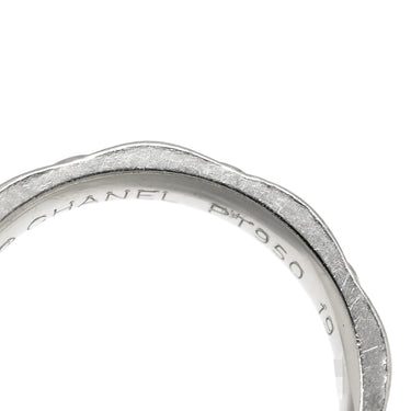 シャネル CHANEL ココクラッシュ プラチナシルバー Pt950 #46 リング 指輪 Pt950 マトラッセ キルティング マリッジ ブライダル 6号
