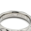 シャネル CHANEL ココクラッシュ プラチナシルバー Pt950 #46 リング 指輪 Pt950 マトラッセ キルティング マリッジ ブライダル 6号