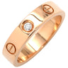 カルティエ Cartier ミニラブリング CRB4050747 ピンクゴールド K18PG ダイヤモンド #47(JP7) リング 指輪 LOVE Ring 750 18K PG 18金 1P ダイヤ 7号