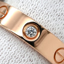 カルティエ Cartier ミニラブリング CRB4050747 ピンクゴールド K18PG ダイヤモンド #47(JP7) リング 指輪 LOVE Ring 750 18K PG 18金 1P ダイヤ 7号