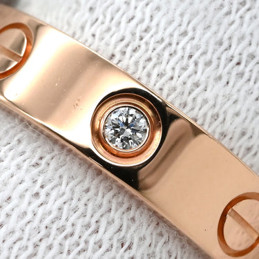 カルティエ Cartier ミニラブリング CRB4050747 ピンクゴールド K18PG ダイヤモンド #47(JP7) リング 指輪 LOVE Ring 750 18K PG 18金 1P ダイヤ 7号