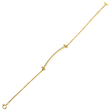 ティファニー Tiffany & Co Tスマイル ダイヤ スモール 60150753 イエローゴールド K18YG ダイヤモンド ブレスレット 750 18K YG パヴェダイヤ