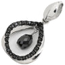 ノンブランド NON BRAND ダイヤ ブラックダイヤ 0.65ct ブラック×ホワイトゴールド K18WG ダイヤモンド ペンダントトップ 黒 18金 18K 750 WG フロートデザイン ドロップ スウィング