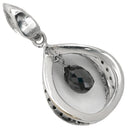 ノンブランド NON BRAND ダイヤ ブラックダイヤ 0.65ct ブラック×ホワイトゴールド K18WG ダイヤモンド ペンダントトップ 黒 18金 18K 750 WG フロートデザイン ドロップ スウィング
