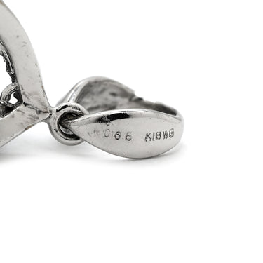 ノンブランド NON BRAND ダイヤ ブラックダイヤ 0.65ct ブラック×ホワイトゴールド K18WG ダイヤモンド ペンダントトップ 黒 18金 18K 750 WG フロートデザイン ドロップ スウィング