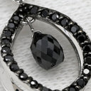 ノンブランド NON BRAND ダイヤ ブラックダイヤ 0.65ct ブラック×ホワイトゴールド K18WG ダイヤモンド ペンダントトップ 黒 18金 18K 750 WG フロートデザイン ドロップ スウィング