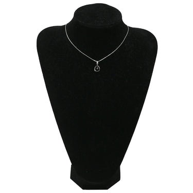 ノンブランド NON BRAND ダイヤ ブラックダイヤ 0.65ct ブラック×ホワイトゴールド K18WG ダイヤモンド ペンダントトップ 黒 18金 18K 750 WG フロートデザイン ドロップ スウィング