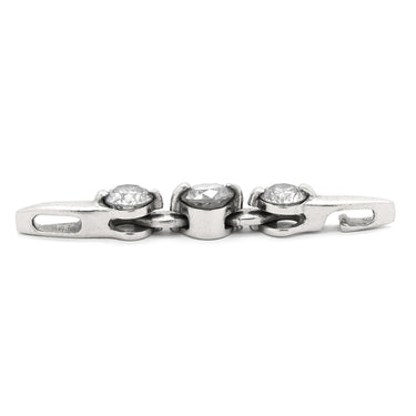 ノンブランド NON BRAND ダイヤモンド プラチナシルバー Pt900 ダイヤモンド ペンダントトップ Pt900 トリロジー スリーストーン スイング 縦ライン