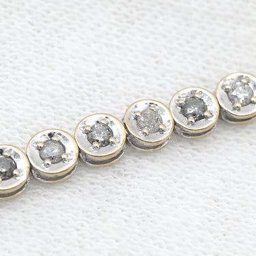 ノンブランド NON BRAND テニスブレスレット ダイヤモンド ホワイトゴールド K18WG ダイヤモンド ブレスレット Au750 18K 18金 ベゼルセッティング フルエタニティ