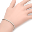 ノンブランド NON BRAND テニスブレスレット ダイヤモンド ホワイトゴールド K18WG ダイヤモンド ブレスレット Au750 18K 18金 ベゼルセッティング フルエタニティ